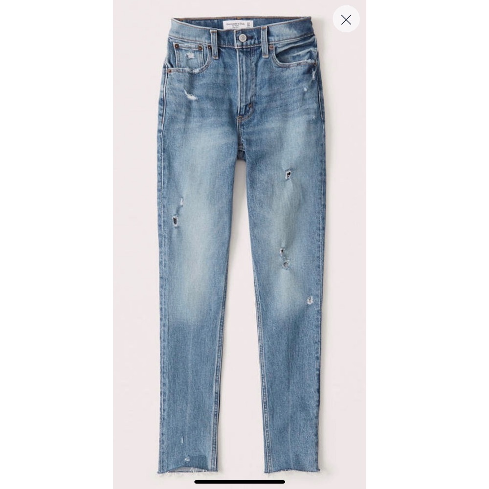 Ripped High Rise Skinny Jeans